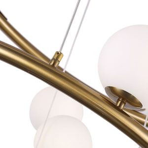 Bronze Finish Spiral Multi-Lights LED Chandelier - Image 4