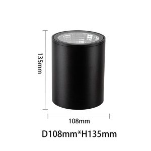Black Finish 3000K Warm White LED Ceiling Light | Size Small - Image 5