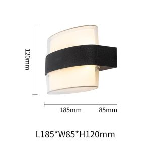 Black Finish Ivory Glow Clear Glass Outdoor LED Wall Light - Image 2